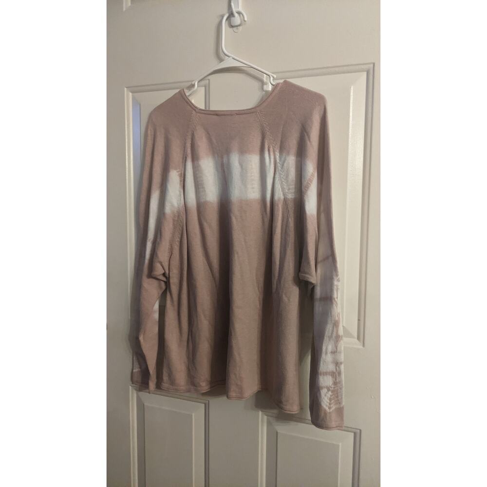 Pure Jill Cotton Viscose Blend Tye Dye Design Lightweight Sweater, Medium, Boho